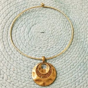 Lia Sophia Broze Rubbed Necklace